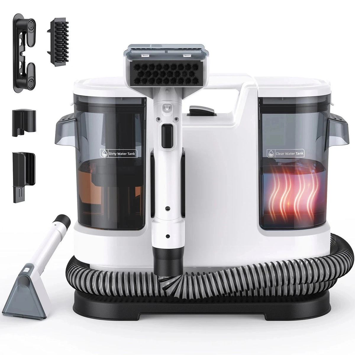 Lubluelu V8 800W Hot Water Carpet Cleaner 60°C Deep Clean Pet Stains 15kPa - SM Nexus Mart
