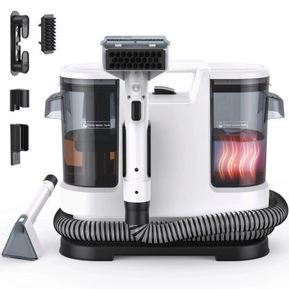 Lubluelu V8 800W Hot Water Carpet Cleaner 60°C Deep Clean Pet Stains 15kPa - SM Nexus Mart