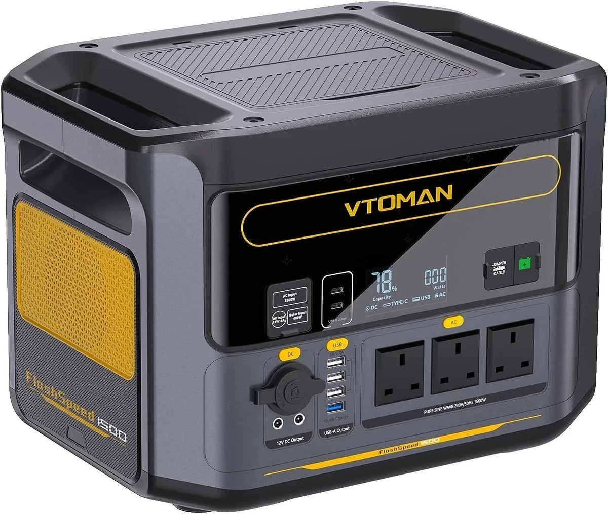 VTOMAN FLASHSPEED1500 Portable Power Station 1548Wh Solar Generator with LiFePO4 - SM Nexus Mart