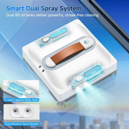 Lubluelu 9000Pa Smart Window Cleaning Robot Dual Water Spray Remote Control UK - SM Nexus Mart