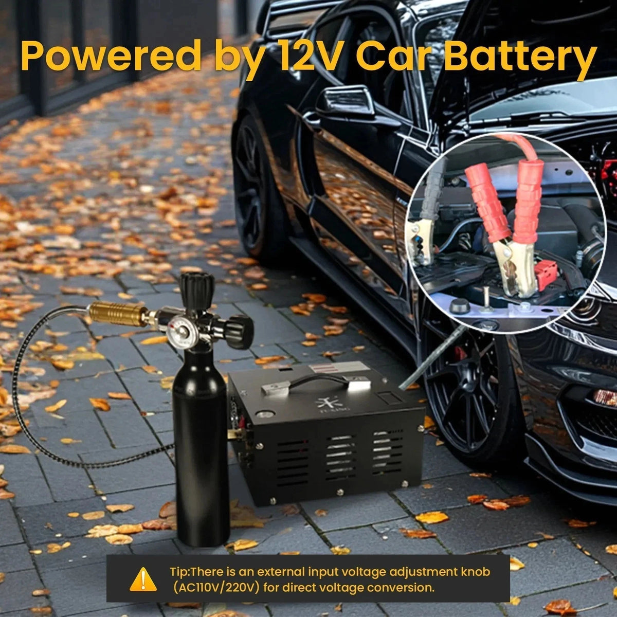TUXING 4500Psi/300Bar PCP Air Compressor Portable built-in transformer Air Pump - SM Nexus Mart