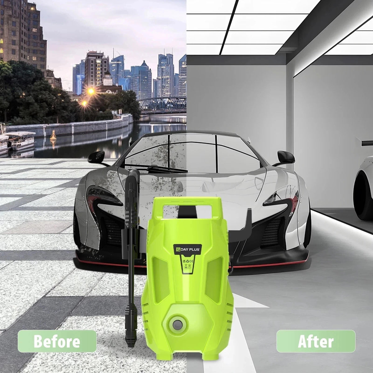 2050PSI Electric High Pressure Washer, 1.6GPM 2300W Washer with 1-180° Adjustabl - SM Nexus Mart