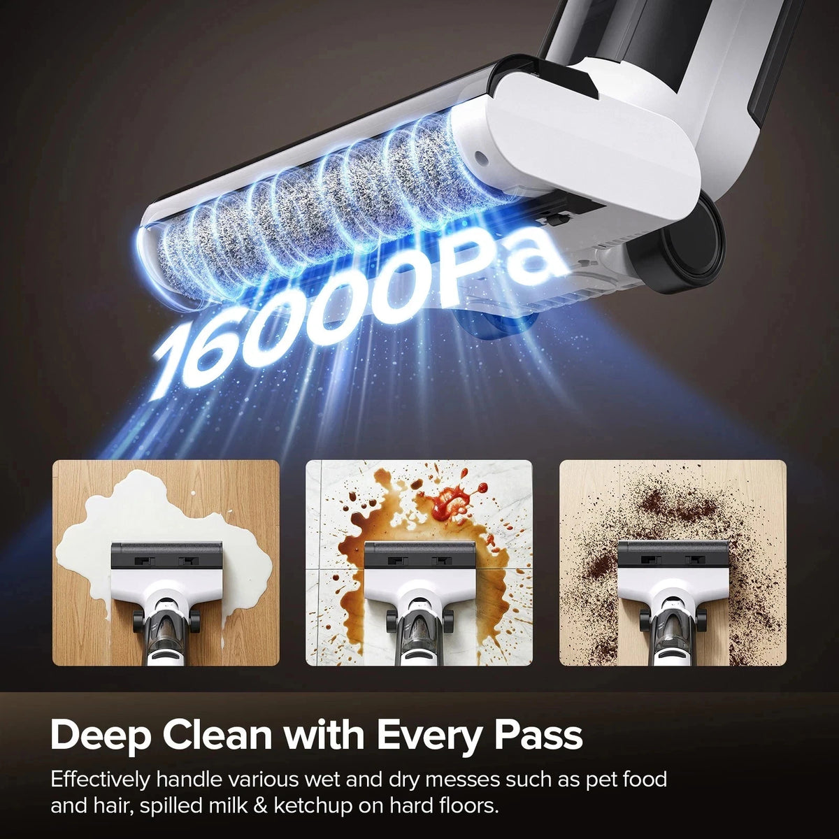 T6 16KPA Cordless Wet Dry Vacuum Cleaner All-in-One Self-Cleaning Hard Floor Mop - SM Nexus Mart