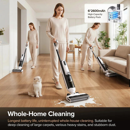 T6 16KPA Cordless Wet Dry Vacuum Cleaner All-in-One Self-Cleaning Hard Floor Mop - SM Nexus Mart