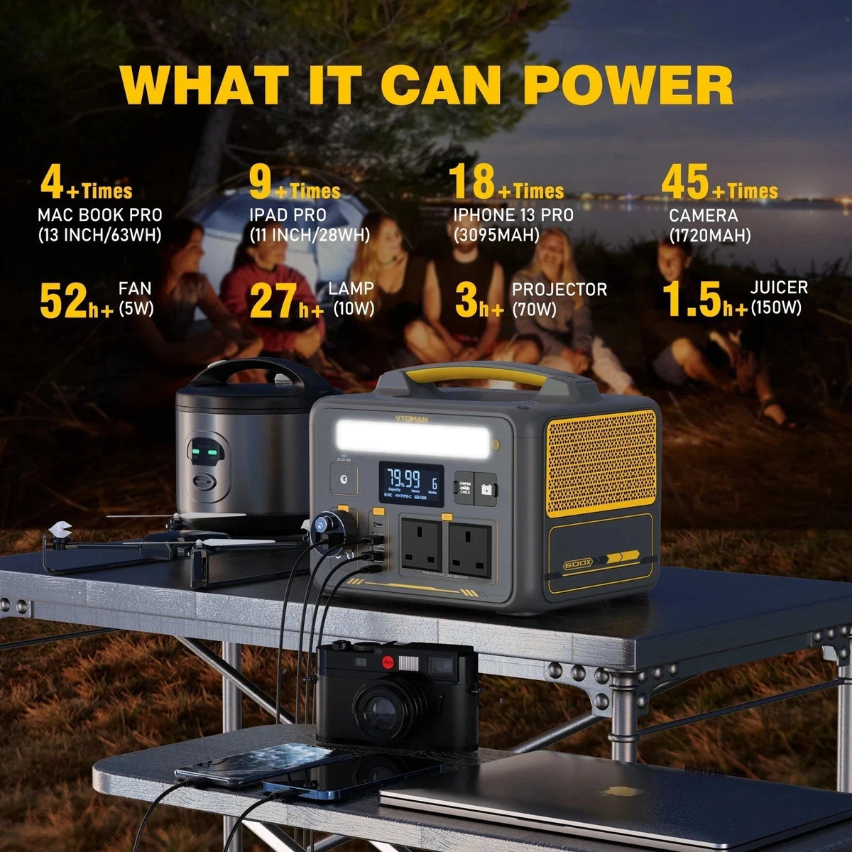 VTOMAN Jump 600X Elite Portable Power Station – Reliable Energy Anywhere - SM Nexus Mart
