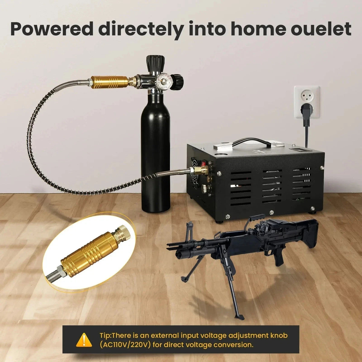 TUXING 4500Psi/300Bar PCP Air Compressor Portable built-in transformer Air Pump - SM Nexus Mart