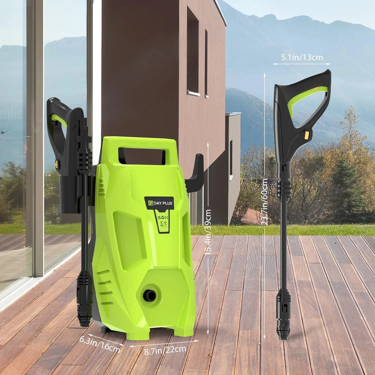 2050PSI Electric High Pressure Washer, 1.6GPM 2300W Washer with 1-180° Adjustabl - SM Nexus Mart