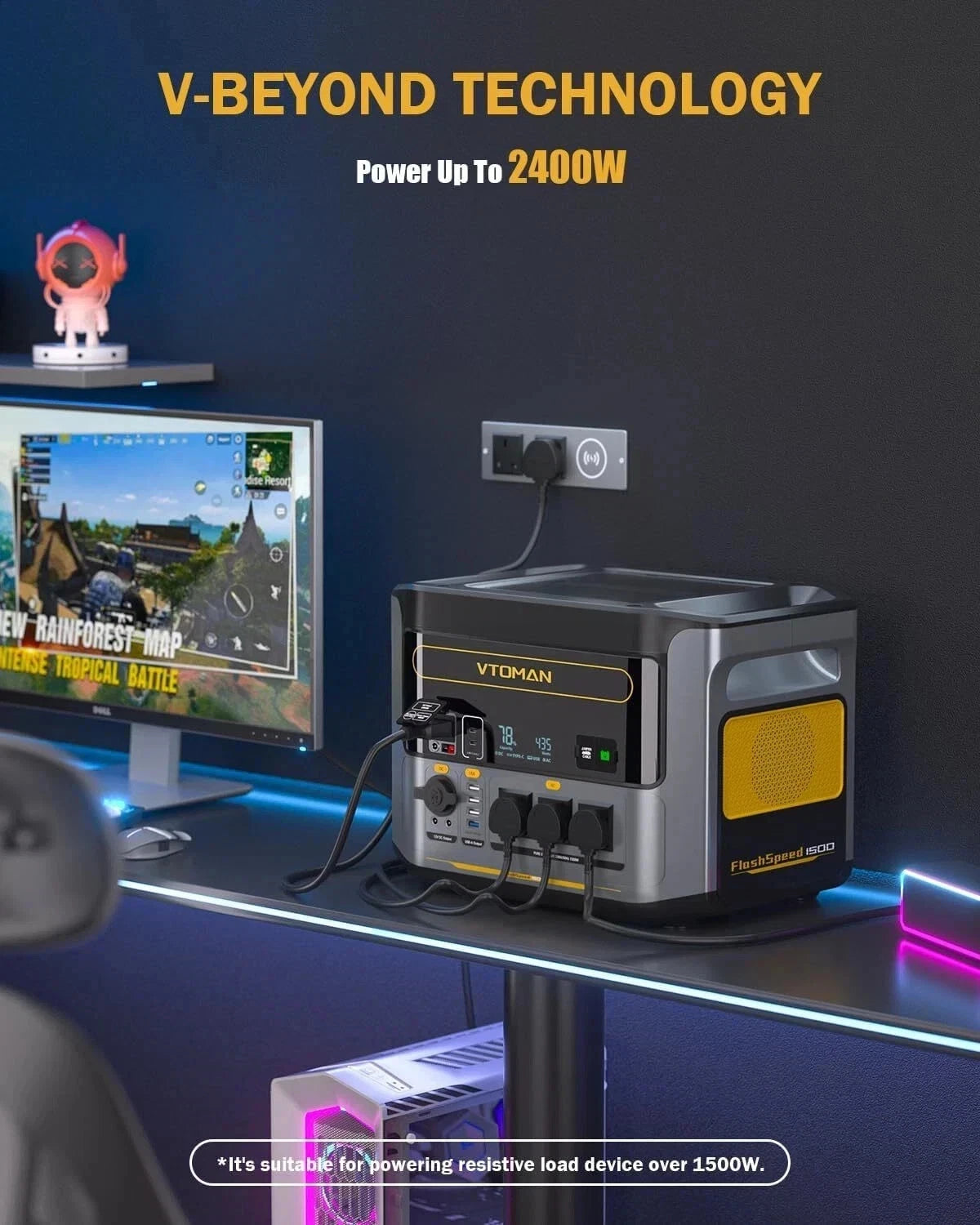VTOMAN FLASHSPEED1500 Portable Power Station 1548Wh Solar Generator with LiFePO4 - SM Nexus Mart