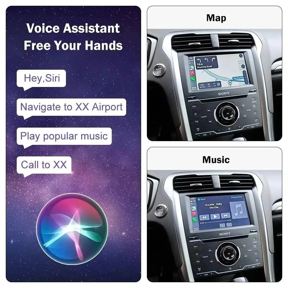 CARABC Wireless CarPlay Android Auto for Ford SYNC 2 Focus Fiesta F-150 Edge - SM Nexus Mart