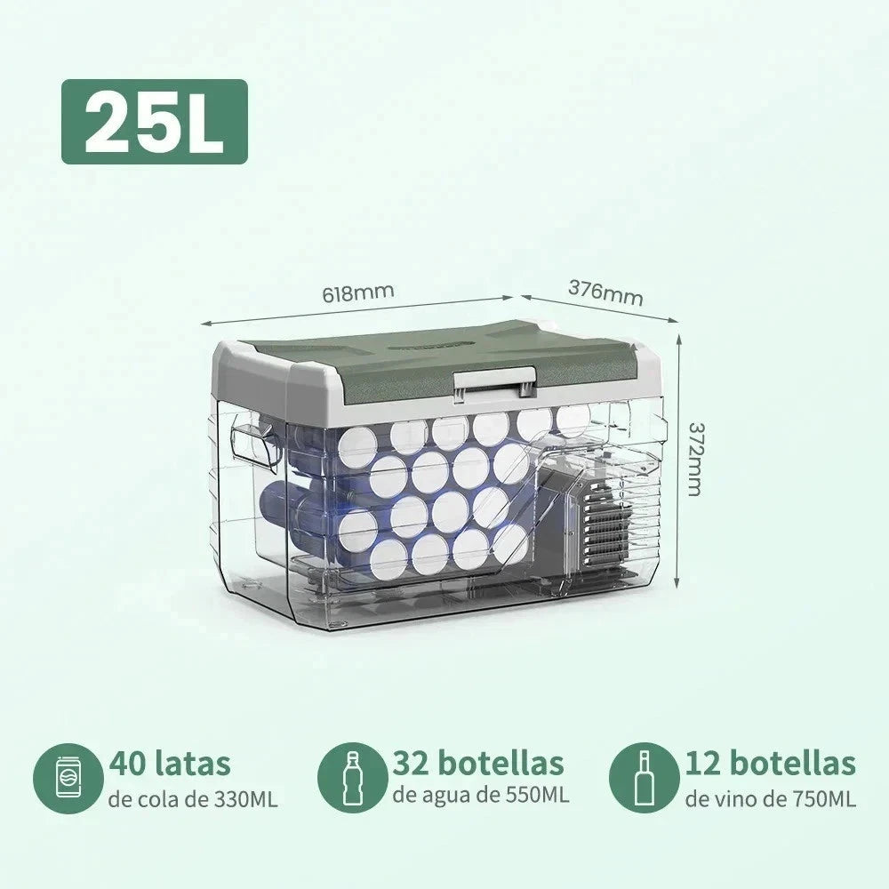 Alpicool NL 25L 35L 45L Car Refrigerator 12V Compressor Fridge Freezer 12/24V DC - SM Nexus Mart