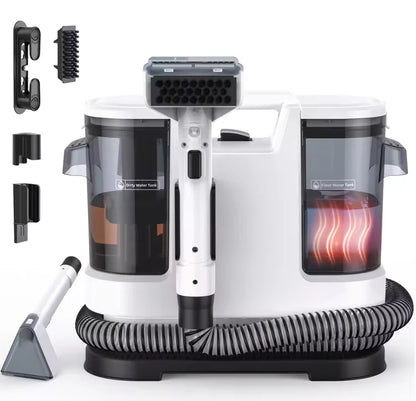 Lubluelu V8 800W Hot Water Carpet Cleaner 60°C Deep Clean Pet Stains 15kPa - SM Nexus Mart
