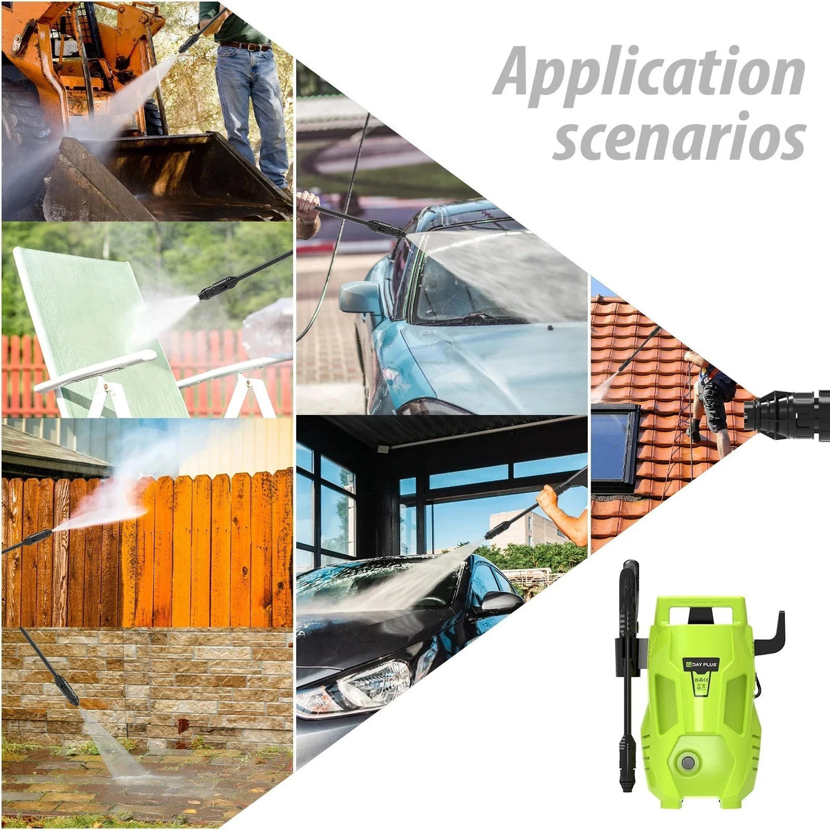 2050PSI Electric High Pressure Washer, 1.6GPM 2300W Washer with 1-180° Adjustabl - SM Nexus Mart