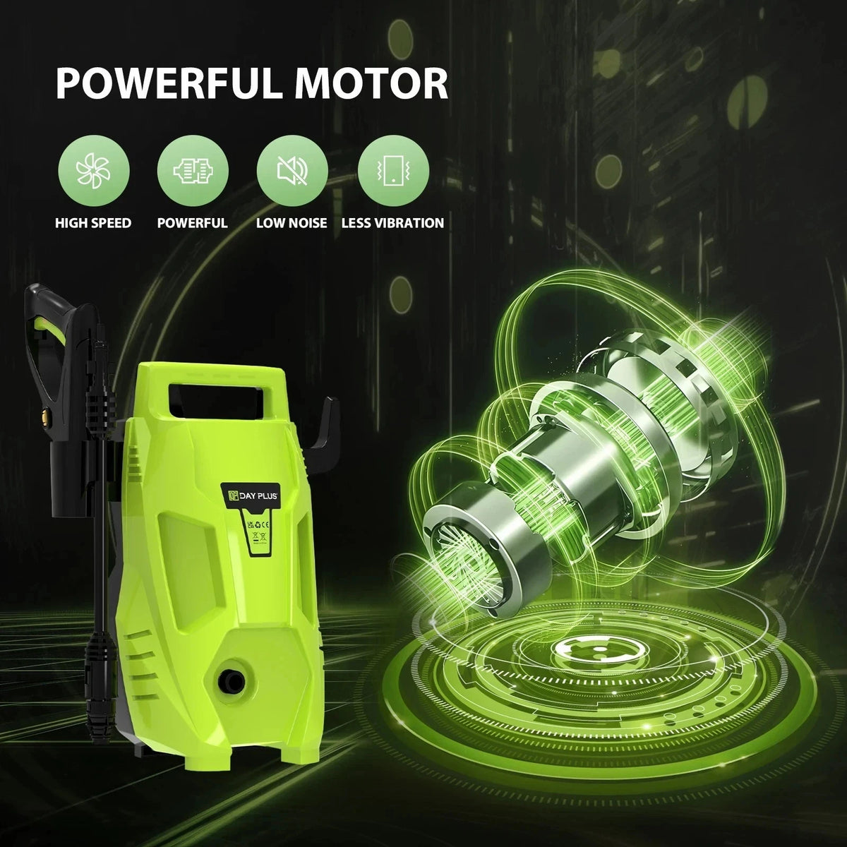 2050PSI Electric High Pressure Washer, 1.6GPM 2300W Washer with 1-180° Adjustabl - SM Nexus Mart
