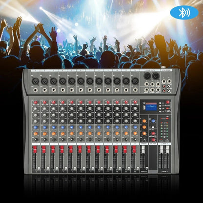 12 Channel Sound Audio Mixer Bluetooth USB DJ Live Studio Mixing Console Amplifi - SM Nexus Mart