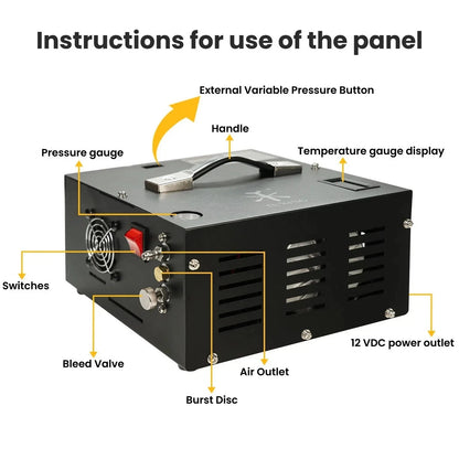 TUXING 4500Psi/300Bar PCP Air Compressor Portable built-in transformer Air Pump - SM Nexus Mart
