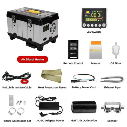 TB10 8KW Toolbox Diesel Air Heater 12V/24V/220V With Adapter - SM Nexus Mart