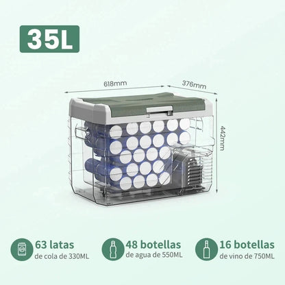 Alpicool NL 25L 35L 45L Car Refrigerator 12V Compressor Fridge Freezer 12/24V DC - SM Nexus Mart