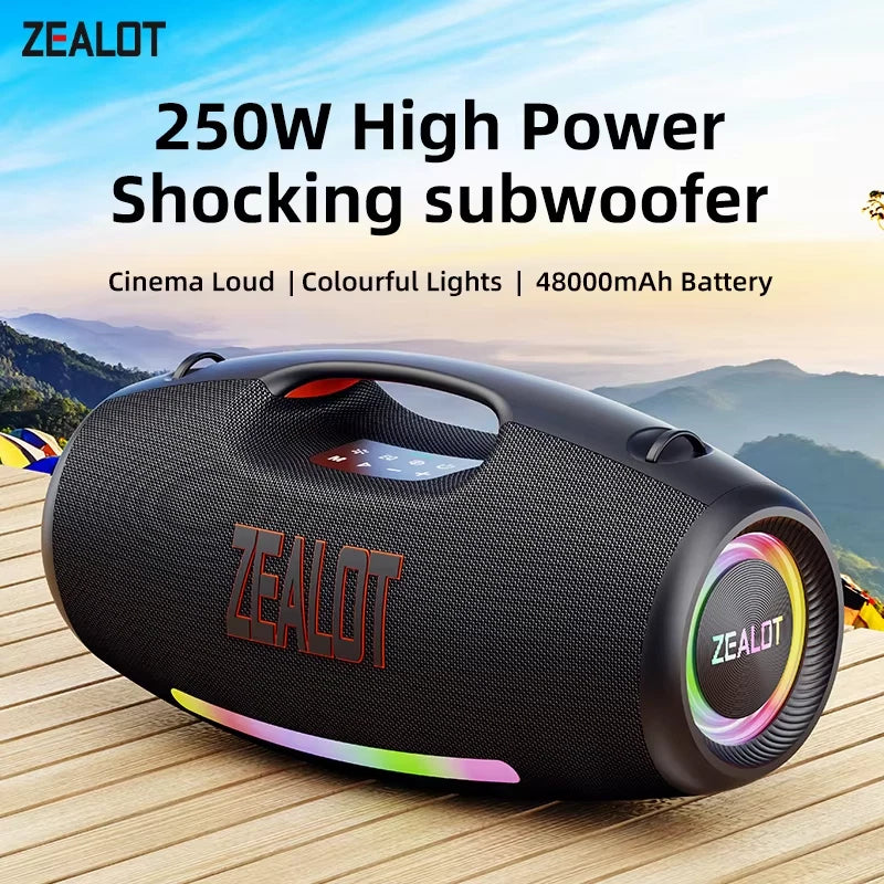 ZEALOT-S89 250W Waterproof Portable Loud Bluetooth Speaker, Wireless Outdoor - SM Nexus Mart