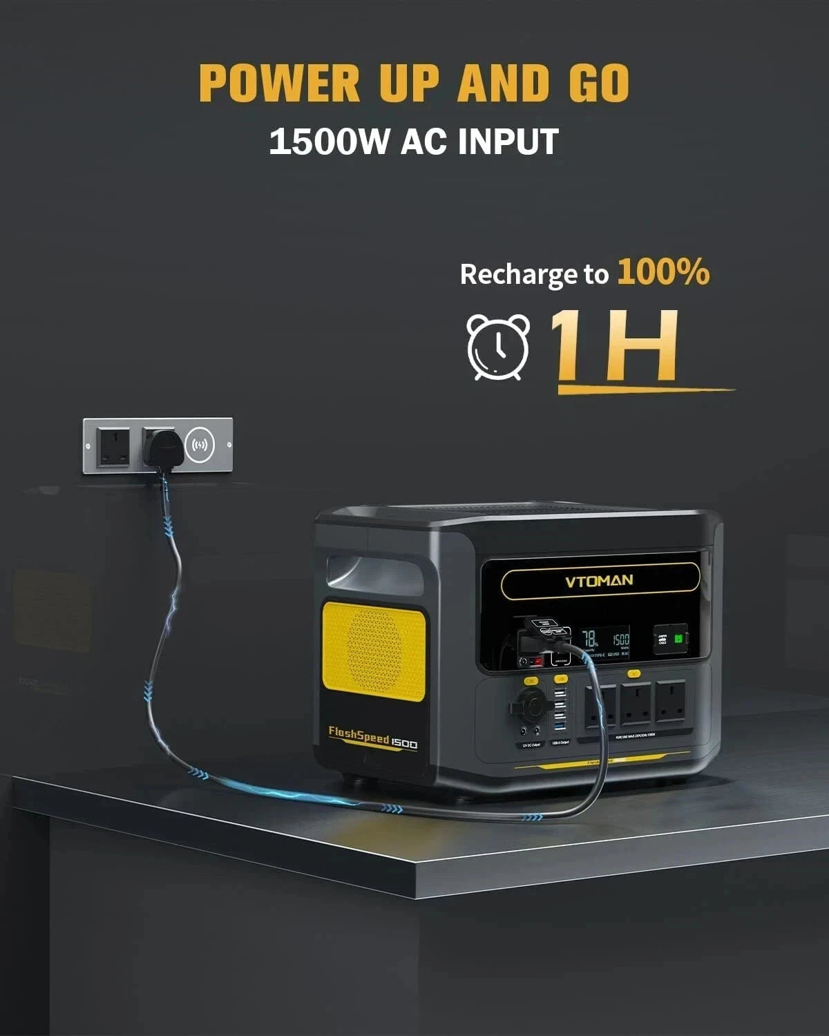 VTOMAN FLASHSPEED1500 Portable Power Station 1548Wh Solar Generator with LiFePO4 - SM Nexus Mart