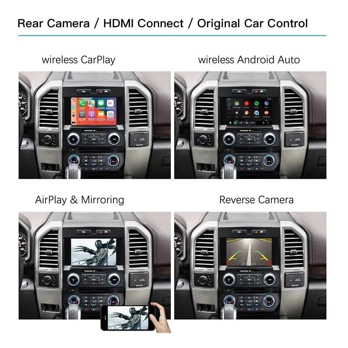 CARABC Wireless CarPlay Android Auto for Ford SYNC 2 Focus Fiesta F-150 Edge - SM Nexus Mart
