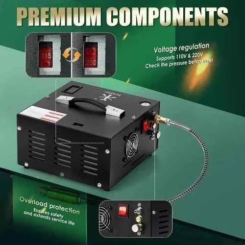Portable PCP Air Compressor - Power Up Your Adventures with 4500Psi Performance