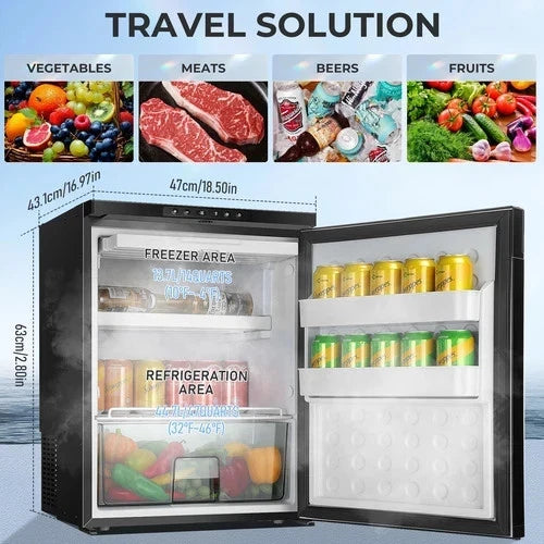65L CR65X Campervan RV 12V 24V Compressor Fridge Freezer App Control Camper UK - SM Nexus Mart